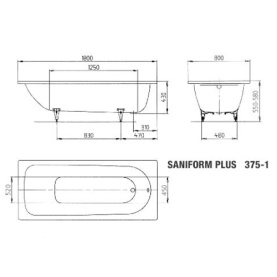 Ванна стальная Kaldewei Saniform Plus 180х80 прямоугольная Мод 375 в #WF_CITY_PRED# 4