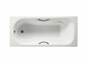 Чугунная ванна Roca Malibu 160x70 2334G0000 с противоскольжением, с отверстиями для ручек в #WF_CITY_PRED# 1