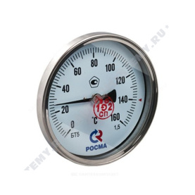 Термометр биметаллический Метер ТБ100 160C Дк 100 L=40 в #WF_CITY_PRED# 0