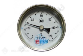 Термометр биметаллический Метер ТБ80 120C Дк 80 L=60 в #WF_CITY_PRED# 0