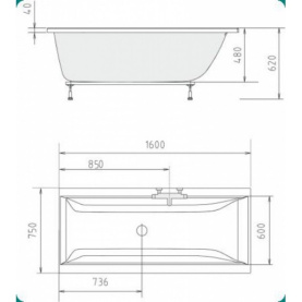Каркас Alpen 140x70 для прямоугольной ванны металлический в #WF_CITY_PRED# 2