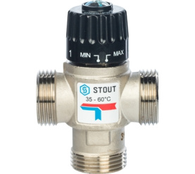 Термостатический смесительный клапан для систем отопления и ГВС 1 НР 35-60°С STOUT SVM-0020-166025 в #WF_CITY_PRED# 2
