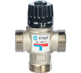 Термостатический смесительный клапан для сиcтем отопления и ГВС 1 НР 35-60° STOUT SVM-0020-256025 в #WF_CITY_PRED# 2