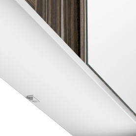 Шкаф зеркальный Белль 100, белый с макассар в #WF_CITY_PRED# 5