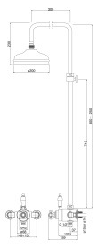 Душевая колонна Cezares VENEZIA-CD-T-02-Bi с термостатическим смесителем в #WF_CITY_PRED# 1