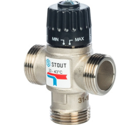 Термостатический смесительный клапан для систем отопления и ГВС 1 НР 20-43° STOUT SVM-0020-164325 в #WF_CITY_PRED# 0