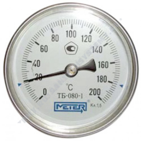 Термометр биметаллический Метер ТБ80 200C Дк 80 L=40 в #WF_CITY_PRED# 0
