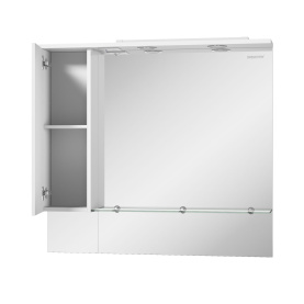 Шкаф зеркальный Амата 100, белый в #WF_CITY_PRED# 5