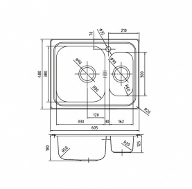 Мойка из нержавеющей стали Iddis Strit S 605x480 STR60PXi77, 1 1/2, чаша слева в #WF_CITY_PRED# 2