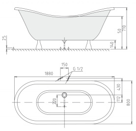 Панель для ванны Vagnerplast Side Panel 75 торцевая в #WF_CITY_PRED# 2