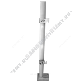 Кронштейн напольный КН4.50 регулируемый H=200-400мм стальной крепление за проушины для панельных радиаторов тип 10/11/20/21/22 белый Heaton в #WF_CITY_PRED# 0