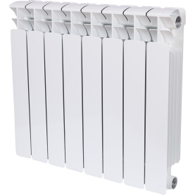 Радиатор биметаллический боковое подключение (белый RAL 9016) RIFAR BASE 500 9 секций в #WF_CITY_PRED# 0