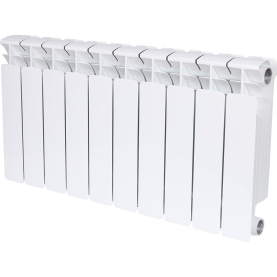 Радиатор биметаллический боковое подключение (белый RAL 9016) RIFAR BASE 350 10 секций в #WF_CITY_PRED# 0