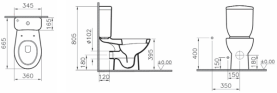 Унитаз угловой Vitra Arkitekt 9754В003-7200 комплект с сиденьем из дюропласта в #WF_CITY_PRED# 1