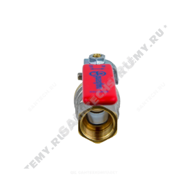 Кран шаровой латунь никелирован 1003 Ду 15 G1/2" Ру40 ВР/НР полнопроходной рычаг красный Aquasfera 1003-01 в #WF_CITY_PRED# 4