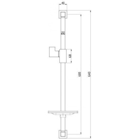 Душевая стойка Lemark LM8069C с прямоугольной мыльницей в #WF_CITY_PRED# 1
