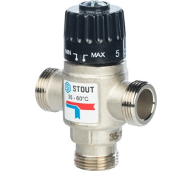 Термостатический смесительный клапан для систем отопления и ГВС 3/4 НР 35-60° STOUT SVM-0020-166020 в #WF_CITY_PRED# 0