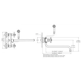 Смеситель Лазер (арт.2022362) для ванны S излив 330 мм, VarioFin ВАРИОН в #WF_CITY_PRED# 2