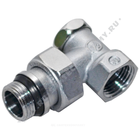 Клапан запорный для радиатора R16TG хром Ду 15 Ру16 ВР угловой штуцер с герметичной прокладкой Giacomini R16X033 в #WF_CITY_PRED# 1