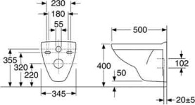 Унитаз подвесной Gustavsberg Nautic 5530 GB115530001000 без крышки сиденья в #WF_CITY_PRED# 2