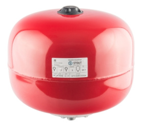 Расширительный бак на отопление 24 л. (цвет красный) STOUT STH-0006-000024 в #WF_CITY_PRED# 0