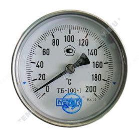 Термометр биметаллический Метер ТБ100 200C Дк 100 L=100 в #WF_CITY_PRED# 1