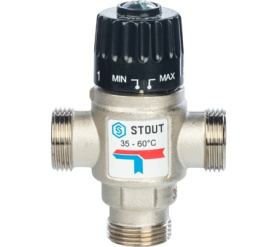 Термостатический смесительный клапан для систем отопления и ГВС 3/4 НР 35-60° STOUT SVM-0020-166020 в #WF_CITY_PRED# 1