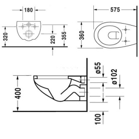 Унитаз подвесной Duravit Duraplus Colomba 360x575 мм 2547090000 в #WF_CITY_PRED# 1