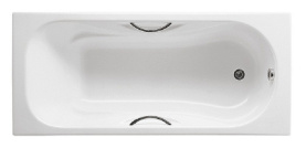 Чугунная ванна Roca Malibu 160x70 2334G0000 с противоскольжением, с отверстиями для ручек в #WF_CITY_PRED# 0