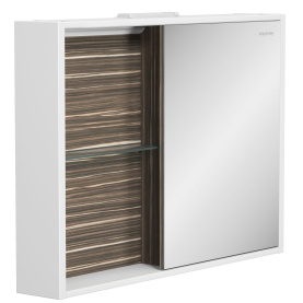 Шкаф зеркальный Белль 100, белый с макассар в #WF_CITY_PRED# 4