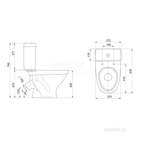 Унитаз-компакт Santeri (Воротынск) Форвард белый крап, +арматура, +сиденье в #WF_CITY_PRED# 6