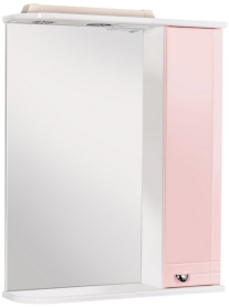Шкаф-зеркало Домино Блик 55 Эл. правый (розовый) в #WF_CITY_PRED# 0