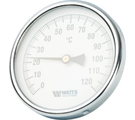 Термометр биметаллический с погружной гильзой 100 мм F+R801(T) 10075 Watts 10006071(03.03.060) в #WF_CITY_PRED# 1