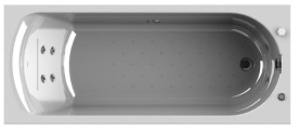 Ванна акриловая с гидромассажем Радомир Кэти 168х70 форсунки хром, фронтальная панель, каркас в #WF_CITY_PRED# 0
