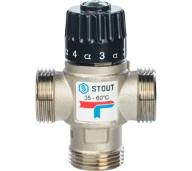 Термостатический смесительный клапан для сиcтем отопления и ГВС 1 НР 35-60° STOUT SVM-0020-256025 в #WF_CITY_PRED# 1
