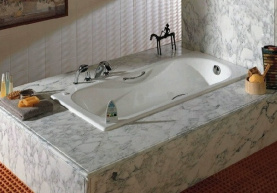 Чугунная ванна Roca Malibu 160x70 233460000 без отверстий под ручки в #WF_CITY_PRED# 2