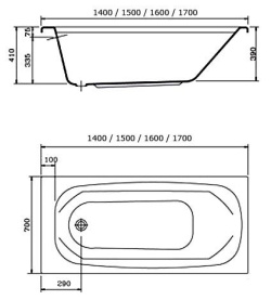 Акриловая ванна Vagnerplast Corona R 160x100 VPBA168CRN3PX-01 в #WF_CITY_PRED# 2