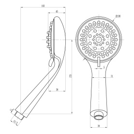 Лейка душевая (арт. SP80008) диаметр 106 мм 3-функц. Easy Clean (цв. уп.) Zollen в #WF_CITY_PRED# 2