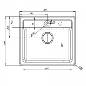 Мойка из камня Iddis Vane G 570x500 V03P571i87 песок в #WF_CITY_PRED# 3