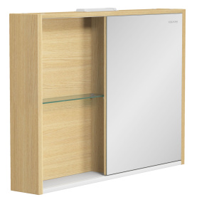 Шкаф зеркальный Уника 100, белый с дуб гальяно в #WF_CITY_PRED# 7