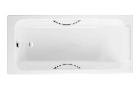 Ванна чугунная Jacob Delafon Parallel 150х70 E2949-00 с отверстиями для ручек в #WF_CITY_PRED# 0