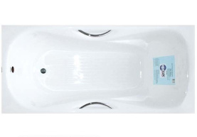 Чугунная ванна Aqualux ЧА18080 180х80 см с ручками, с ножками в #WF_CITY_PRED# 0