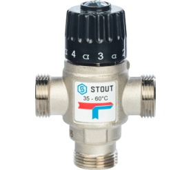 Термостатический смесительный клапан для систем отопления и ГВС 3/4 НР 35-60° STOUT SVM-0020-166020 в #WF_CITY_PRED# 2