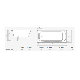 Ванна стальная Estap Classic-A 150x71 прямоугольная в #WF_CITY_PRED# 2