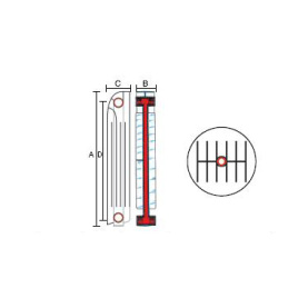 Радиатор биметаллический Global Style Extra 500 4 секций боковое подключение в #WF_CITY_PRED# 3