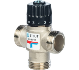 Термостатический смесительный клапан для систем отопления и ГВС 1 НР 35-60°С STOUT SVM-0020-166025 в #WF_CITY_PRED# 0