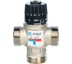 Термостатический смесительный клапан для систем отопления и ГВС 1 НР 20-43° STOUT SVM-0020-254325 в #WF_CITY_PRED# 1