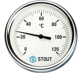 Термометр биметаллический с погружной гильзой. Корпус Dn 80 мм, гильза 50 мм 1 STOUT SIM-0001-805015 в #WF_CITY_PRED# 1