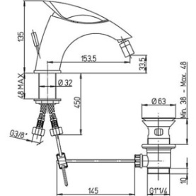 Смеситель PAINI F1 F1CR3062SKM для биде хром в #WF_CITY_PRED# 1