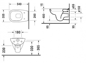 Унитаз подвесной Duravit D-Code 355x545 мм 25350900002 с вертикальным смывом в #WF_CITY_PRED# 1